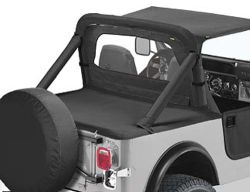 Duster Laderaumabdeckung in Verbindung mit Supertopgestänge Jeep CJ7 80-86 Black Denim