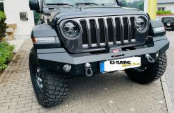 Frontstoßstange Stoßstange Bumper NSR Jeep Wrangler JL ab 2018 - NSR Premium Euro HOCH Front Bumper Seilwindenstoßstange Stahl