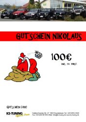 Gutschein zu Nikolaus 100,00 Eur...