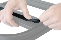 UPRACKS C-Schienen PVC-Band 30mm für seitliche Nuten der oberen Planken, Meterware 63-A017