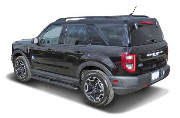 4\- Schwarze texturierte ovale Schwellerrohre Bronco 21-