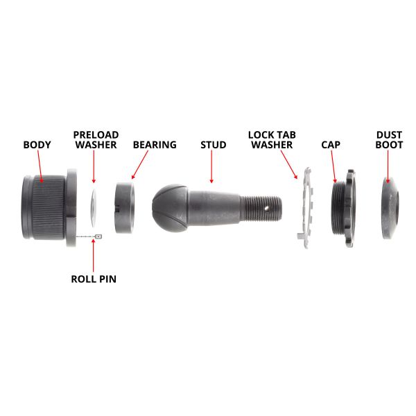 Achsschenkelbolzen-Kit Dana 30+44 verstärkt Jeep Wrangler JK Synergy 4127 Heavy Duty Front Ball Joint Sets