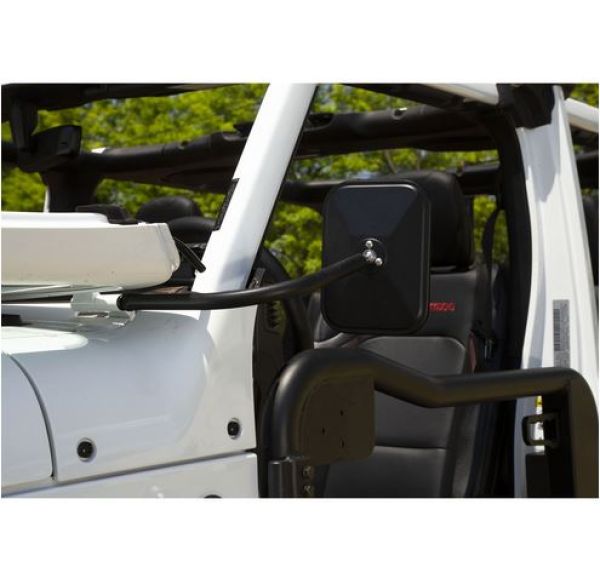 Außenspiegel Trail unbeheizt schwarz eckig Jeep Wrangler JL 18- Rugged Ridge 11025.24 Trail Mirror, Rectangular; 18- Jeep Wrangl