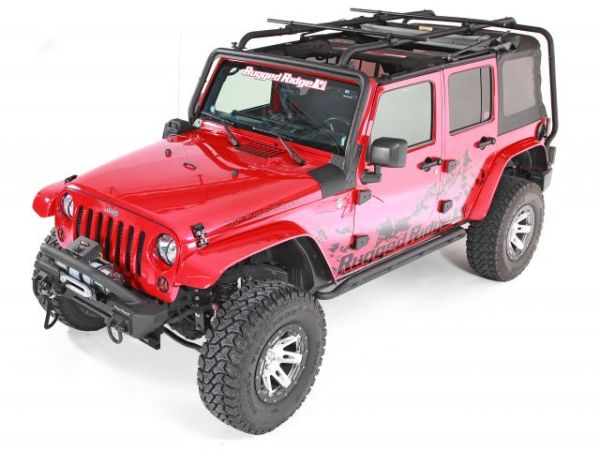 Dachträger Sherpa Jeep Wrangler JK BJ 07- 4-Türer  136kg.Rugged Ridge 11703.02 Roof Rack