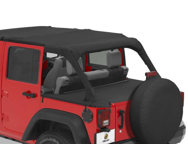 Duster Laderaumabdeckungverlängerung Jeep Wrangler JK 07- 4-Türer Black Diamond, Bestop 90034-35