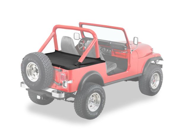 Duster Laderaumabdeckung in Verbindung mit Supertopgestänge Jeep YJ 87-91 Black Denim