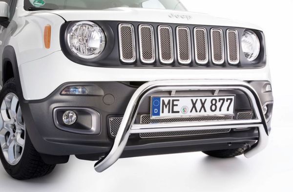 Frontschutzbügel EU-Personenschutzbügel poliert 50mm Durchmesser Jeep Renegade MJ 2015