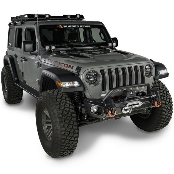 Frontstoßstange ARCUS mit Bügel Jeep Wrangler JL 18- Rugged Ridge 11549.05 Arcus Front Bumper Set, With Overrider; 18- JL