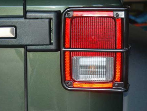 Lampengitter Edelstahl schwarz hinten Jeep JK