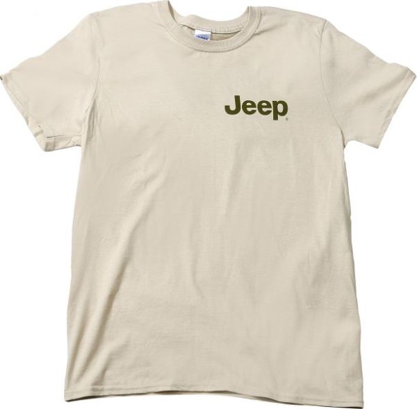 Jeep Shirt T-Shirt Jeep® Logo Road Ends Tee Shirt in Tan