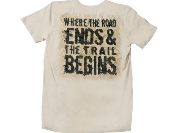 Jeep Shirt T-Shirt Jeep® Logo Road Ends Tee Shirt in Tan