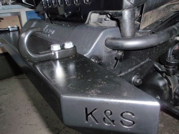 K+S Rockcrawler Stoßstange Jeep Wrangler TJ / YJ 88 - 06 Frontstoßstange Edelstahl Schwarz