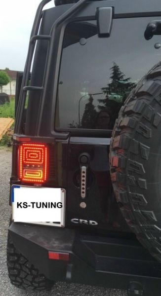 Kennzeichenhalter Jeep Wrangler JK NSR mit LED Beleuchtung 280 x 200 mm by KS