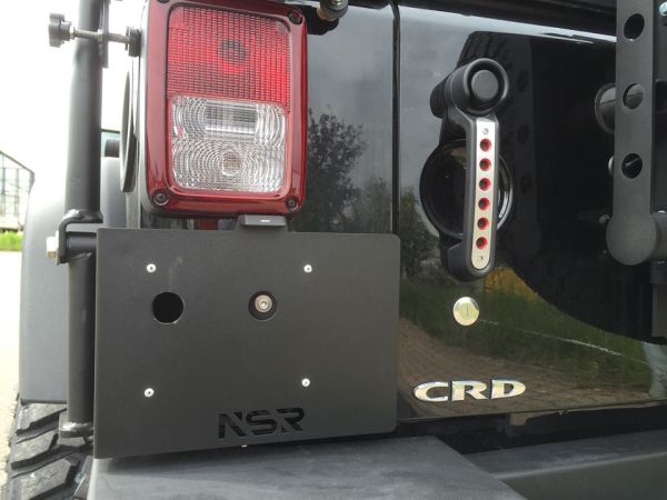 Kennzeichenhalter Jeep Wrangler JK NSR mit LED Beleuchtung 280 x 200 mm by KS