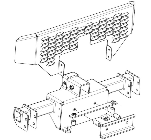 Multi-Mount Frontaufnahme für Suzuki Jimny GJ ab 2019 inkl. Abdeckung 1-259390