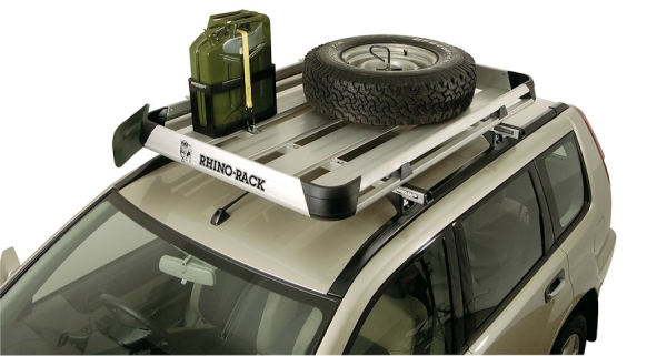 Reserveradhalter für Alu Gepäckkörbe und Plattform Rhino Rack 50-16RSWH