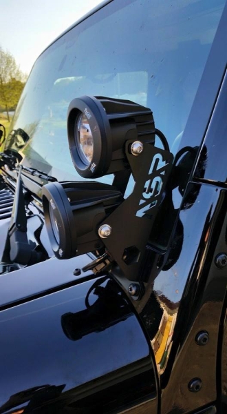Halter Scheinwerfer Windschutzscheibe NSR für Jeep Wrangler JK 2007- für 4 LED oder Arbeitsscheinwerfer Double NSR-001   |  REST