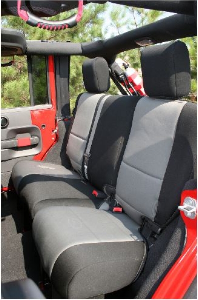 Sitzbezug Schwarz/Grau Set Jeep Wrangler JK 11-18 2-Türer Rugged Ridge 13296.09 Seat Cover Kit, Black/Gray; 11-18 Wrangler JK 2d