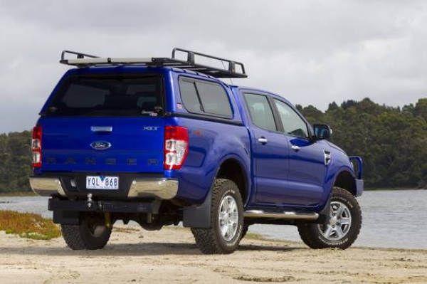 Standard Hardtop für Ford Ranger '12->, 2AB, Doka, flach, seitl. Schiebefenster