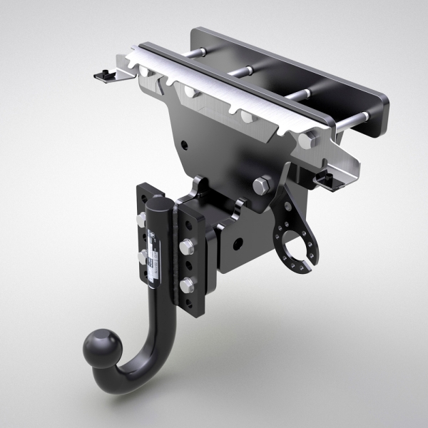 Anhängerkupplung höhenverstellbar bis 150mm Jeep Wrangler JK JL 07-