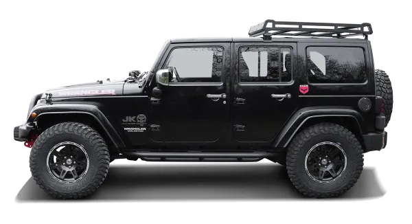 Flankenschutz Jeep Wrangler JK Unlimited 4-Türer Rock Rails schwarz matt strukturiert