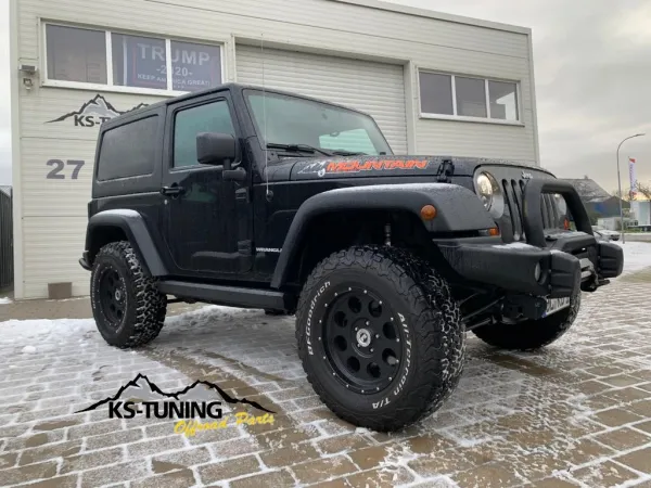 Jeep Wrangler JK Flankenschutz Trittbrett mit JKS Fahrwerk 2,5\