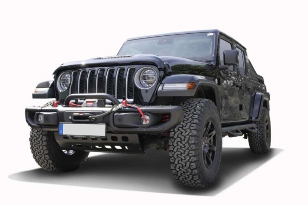 Frontstoßstange Aluminium schwarz für Jeep Gladiator JT 19- ohne TÜV