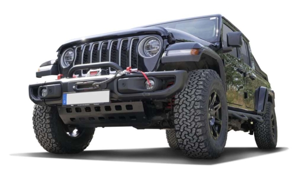 Frontstoßstange Aluminium schwarz für Jeep Gladiator JT 19- ohne TÜV