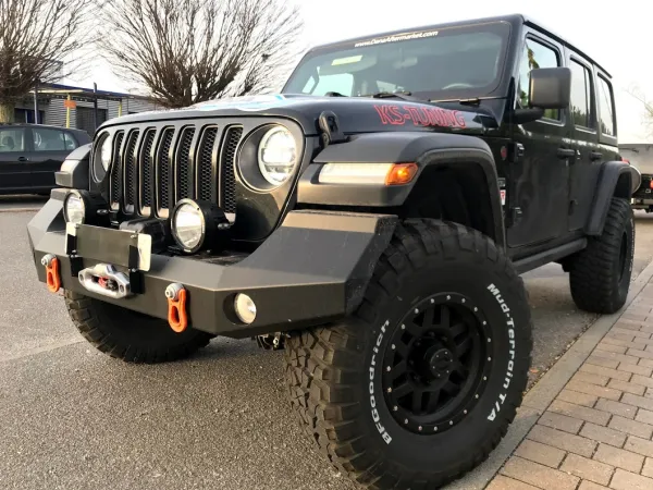 Frontstoßstange Stoßstange Bumper NSR ALU Jeep Wrangler (JK) JL 18- US m. HigFender Sondermodel | Hohe Ausführung