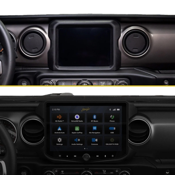 Jeep Wrangler JK 2011 - 2018  Stinger Horizon 10 Radio/Infotainment Set