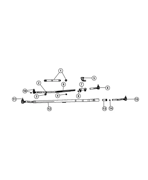 Lenkstange Schubstange Set Jeep Wrangler JK 07-18 1 Drag Link