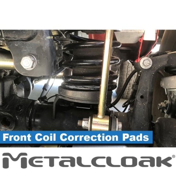 MetalCloak Vordere Federisolator-Korrekturpads für Jeep Wrangler JL & Gladiator JT