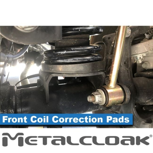 MetalCloak Vordere Federisolator-Korrekturpads für Jeep Wrangler JL & Gladiator JT