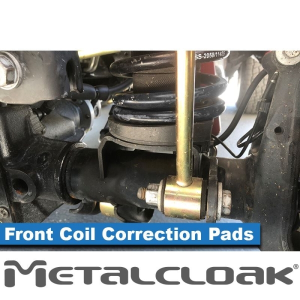 MetalCloak Vordere Federisolator-Korrekturpads für Jeep Wrangler JL & Gladiator JT