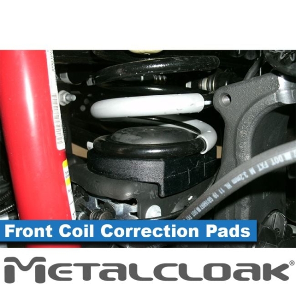 MetalCloak Vordere Federisolator-Korrekturpads für Jeep Wrangler JL & Gladiator JT