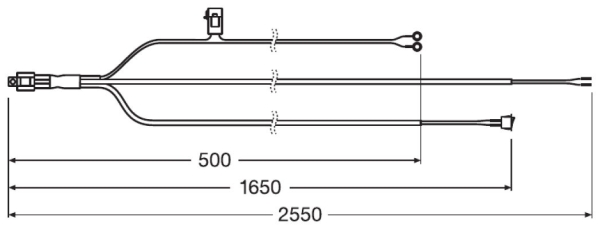 OSRAM Kabelsatz 12V mit Schalter & Relais für 1 Lichtquelle