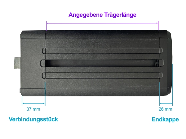 RECONN-Deck Querträger 1500 mm, schwarz 50-10RDB150