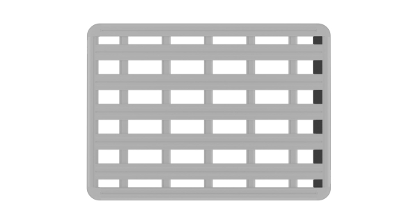 Rhino Rack Pioneer 6 Windschutzeinsätze Set für 1380mm breite Plattformen 61036, 50-61036