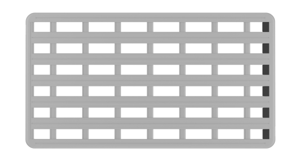 Rhino Rack Pioneer 6 Windschutzeinsätze Set für 1580breite Plattformen 61038, 50-61038