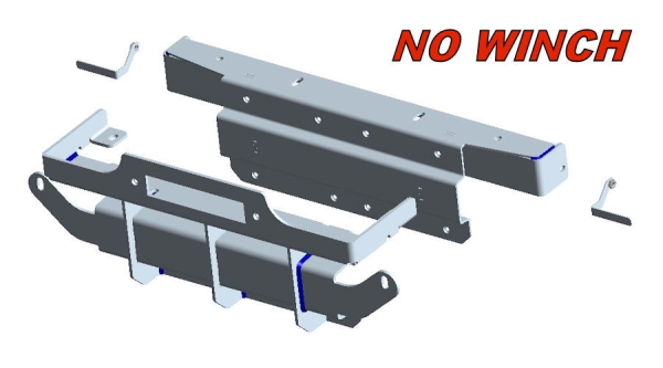 Seilwindenanbausatz VW Amarok '16-'23, inkl Schrauben, ohne Seilwinde