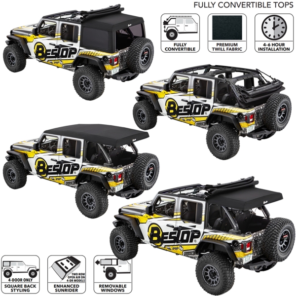 Supertop Ultra 4 Black Twill Jeep JL 4-Türer