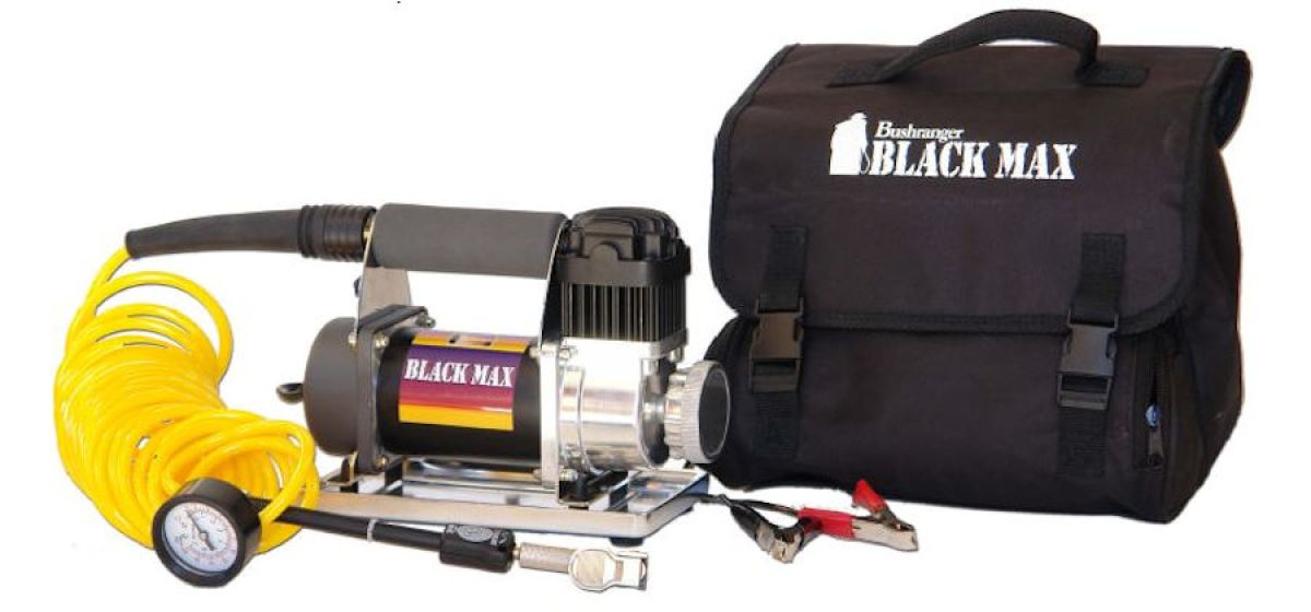 Black Max Kompressor 12V mit Batterieklemmen 40LPM bei 2BAR Bushranger  22-55X12