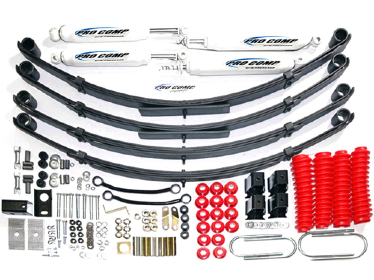 Fahrwerk Höherlegung +4=100mm Jeep Wrangler YJ 87-95 mit Stoßdämpfer  ProComp incl. TÜV K3062