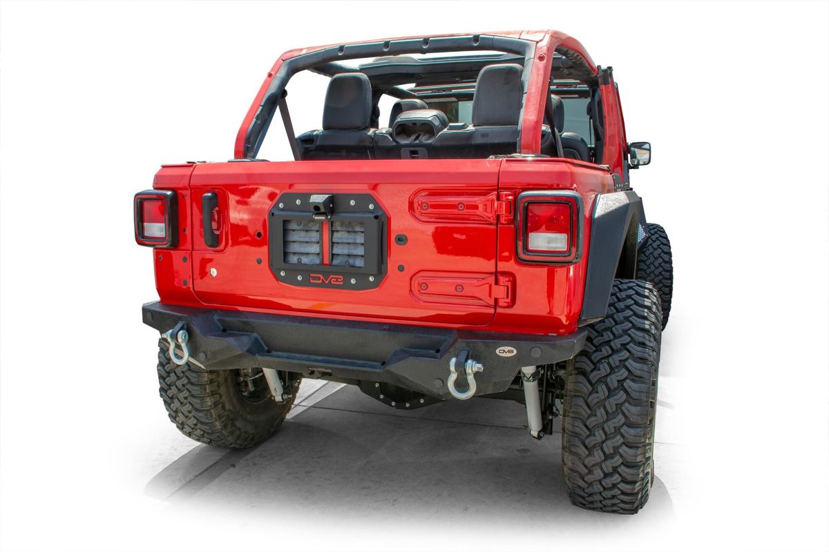 Kennzeichenhalter Halterung ohne Ersatzrad mit Kameragehäuse Jeep Wrangler  JL 18- DV8 Offroad TSJL-02 Spare Tire Delete Kit for