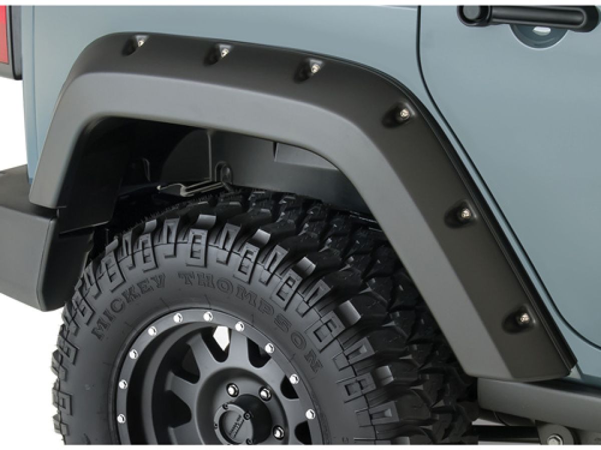 Kotflügelverbreiterung Set 2-teilig hinten 4,75 12cm Bushwacker Pocket  Style Jeep Wrangler JK 07- 4-Türer