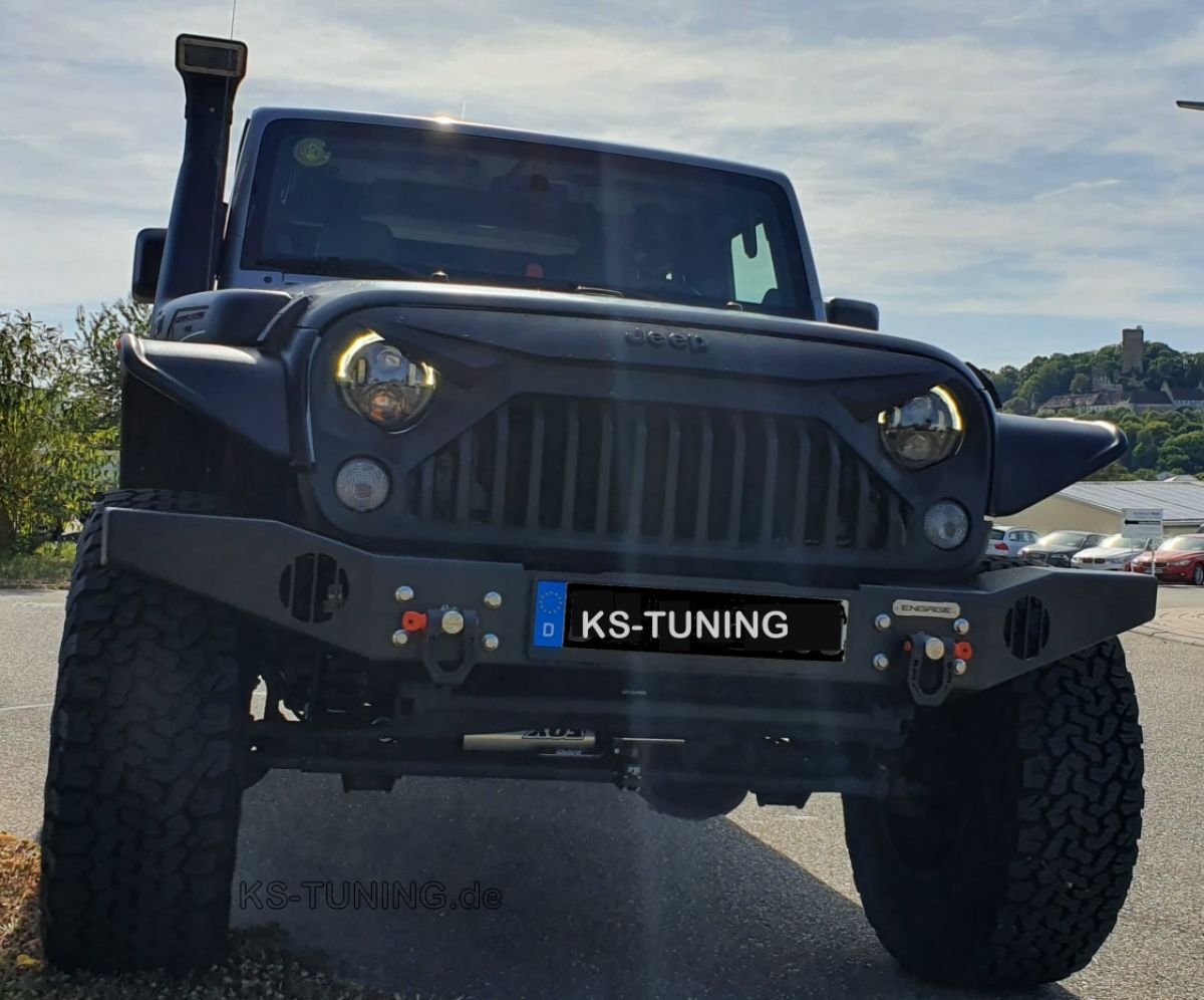 Haltegriffe Paar vorne aus hochfestem Aluminium schwarz Jeep Wrangler JK +  Unlimited Bj. 07-18 2- oder 4-Türer