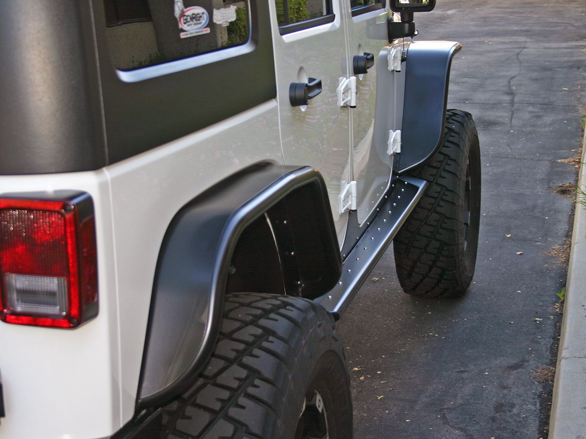Kotflügelverbreiterungen hinten Alu 4 breit Tube Fender Jeep