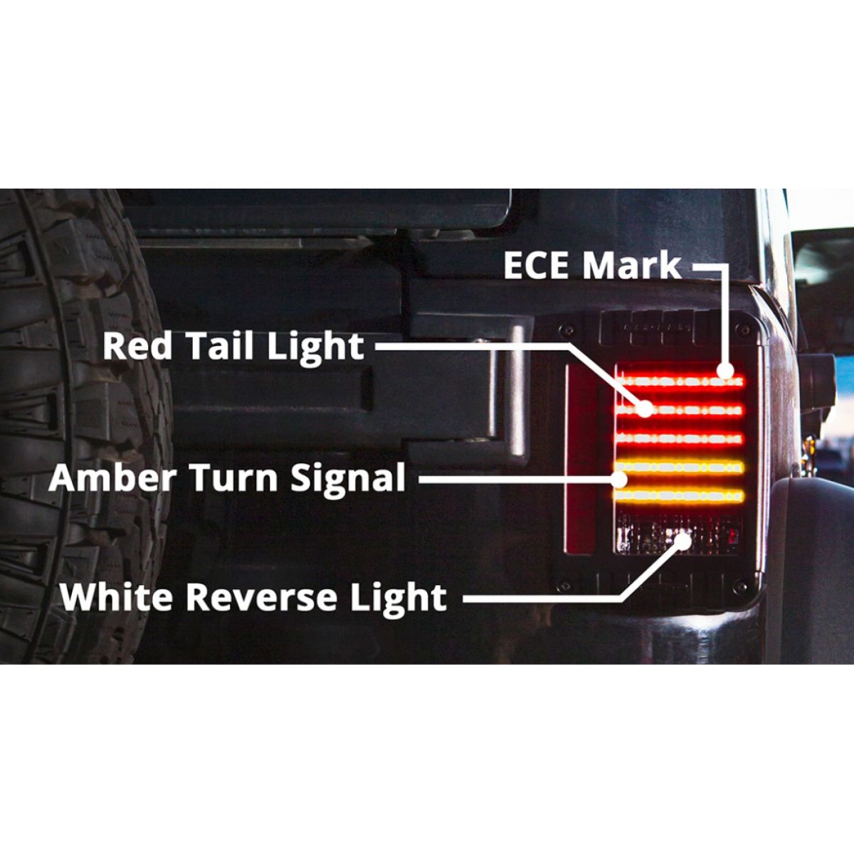 LED Rückleuchte Rücklicht J.W. J Serie Jeep Wrangler JK 07- JW Speaker 279  J Tail Light Kit, Pair (JEEP DOT)