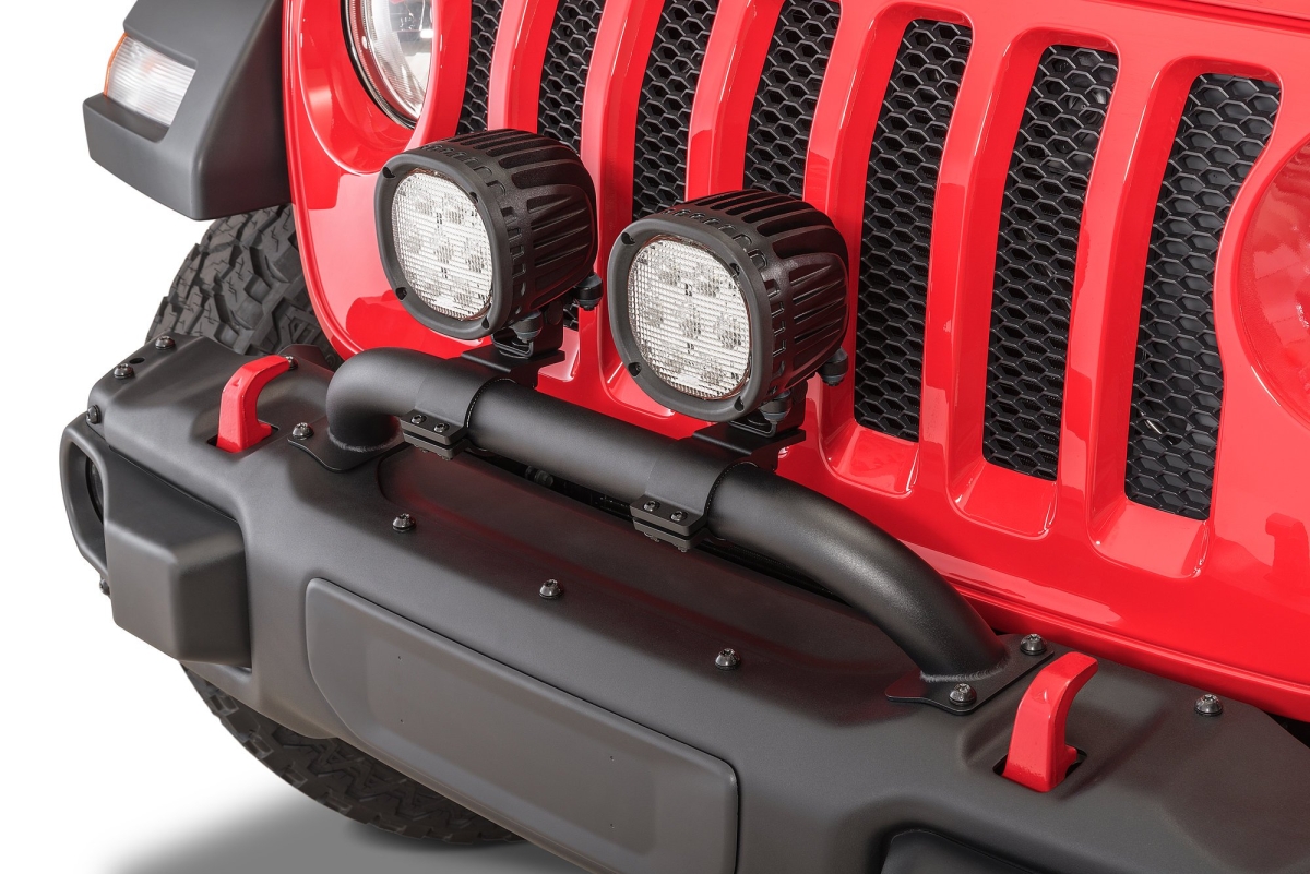 Offroad LED Scheinwerfer 7 Set am Stoßstangenbügel Jeep Wrangler