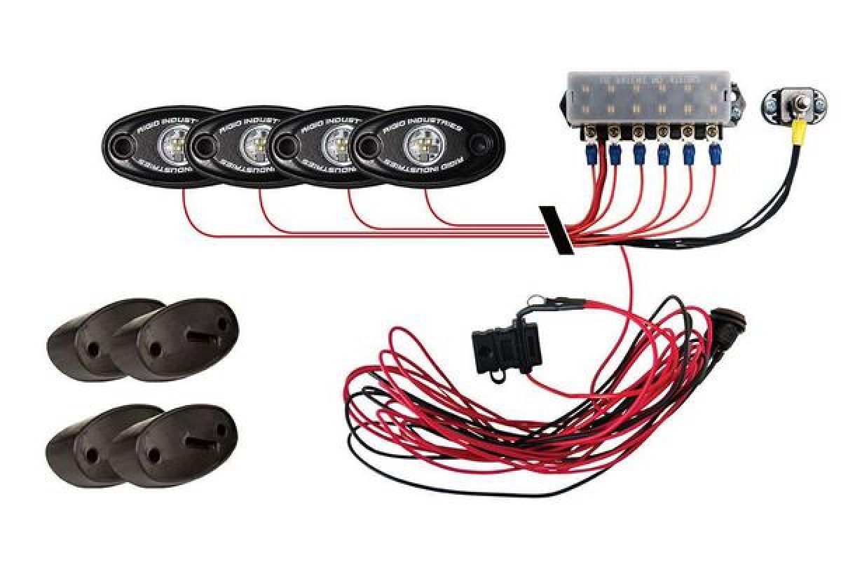 RIGID LED Scheinwerfer "Rock Light Kit" 4 ASerie LED